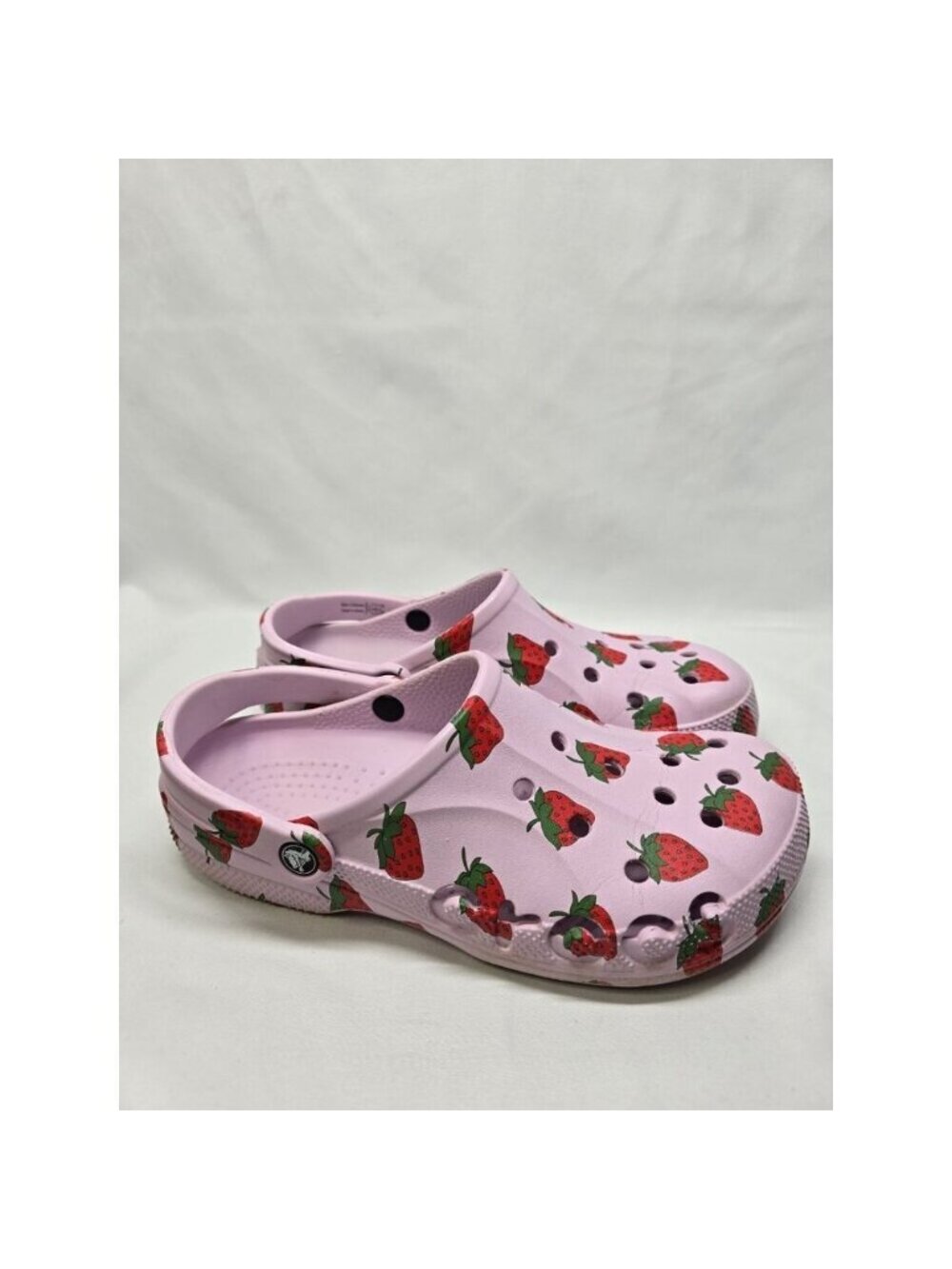 Crocs BAYA SEASONAL PRINTED CLOG Ballerina Pink / Strawberry Mens 9 Womens 11 - Picture 11 of 11